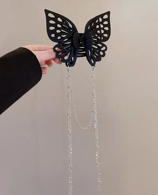 Butterfly Hair Clip with Tassel Chains