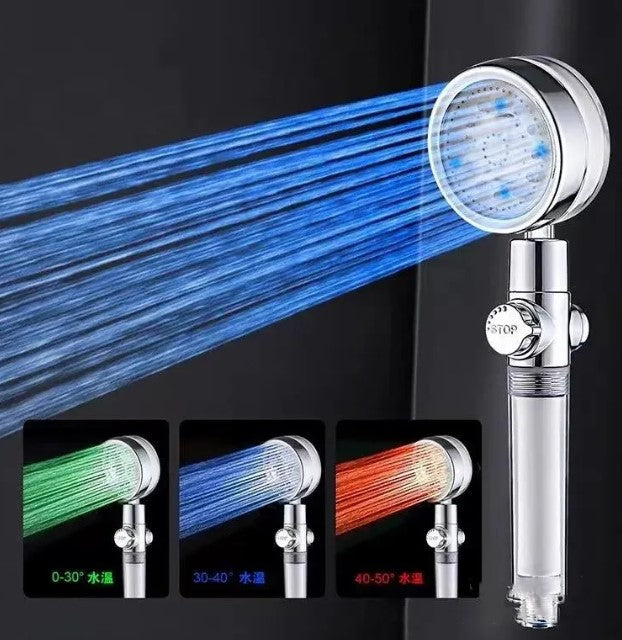 LED Temperature Display Filtered Shower Head