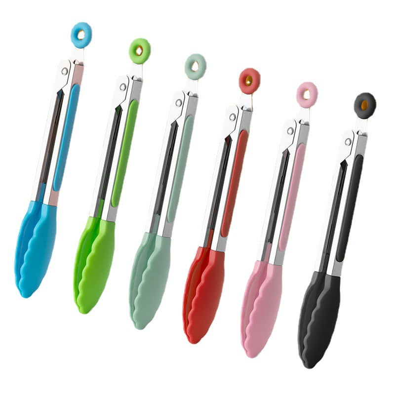 Mini Silicone-Tip Kitchen Tongs (5 Pack)