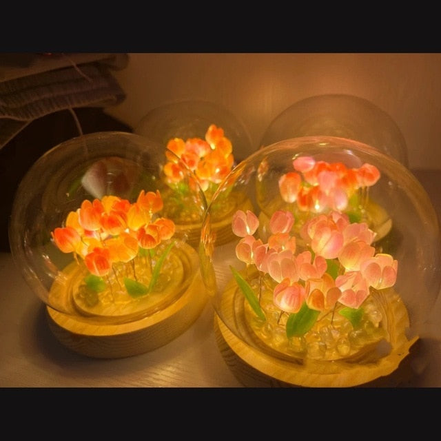 Handmade Tulip Bouquet Night Light