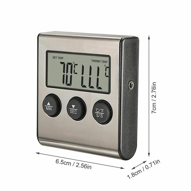 Digital Meat & Oil Thermometer with Timer
