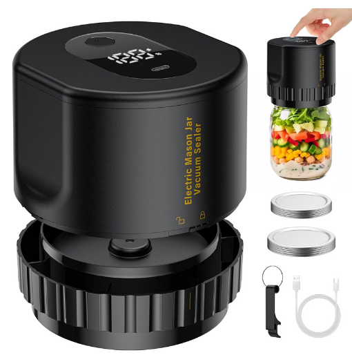 Mason Jar Vacuum Sealer - Electric Food Sealing Machine