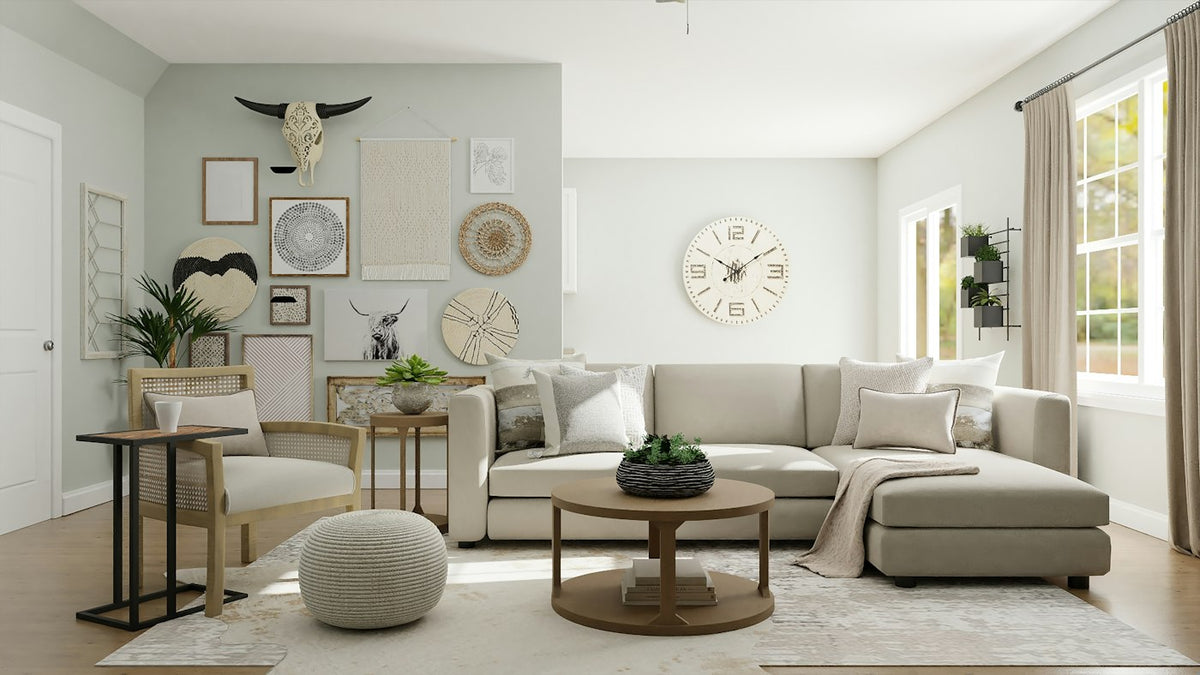 Softly styled living room