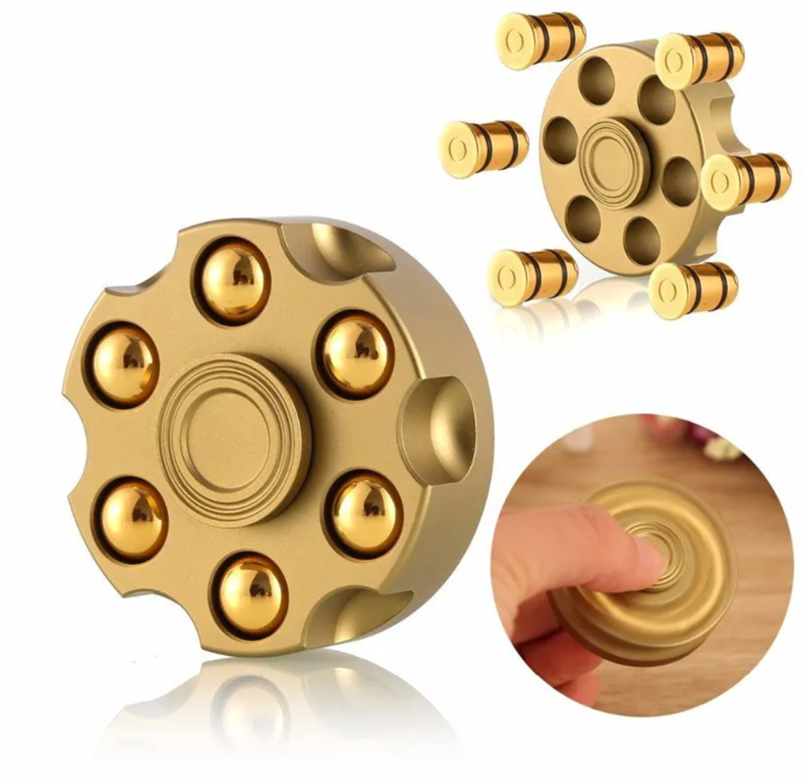 Brass Bullet Fidget Spinner