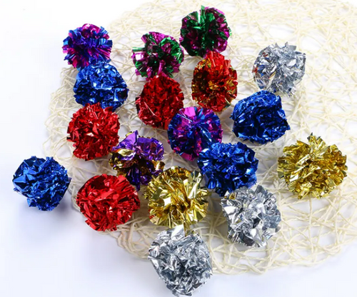 Sparkly Crinkle Ball Cat Toys