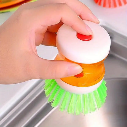 Soap-Dispensing Dish Brush