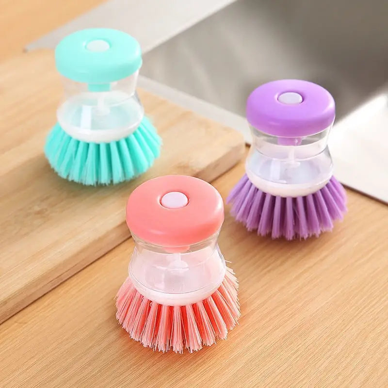 Soap-Dispensing Dish Brush